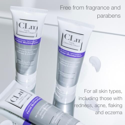 CLn¢ç Facial Moisturizer - Soothes & Calms Skin, Helps Reduce Appearance of Redness, Locks in Moisture without Clogging Pores, Dermatologist & Clinically Tested, 3.4 oz.