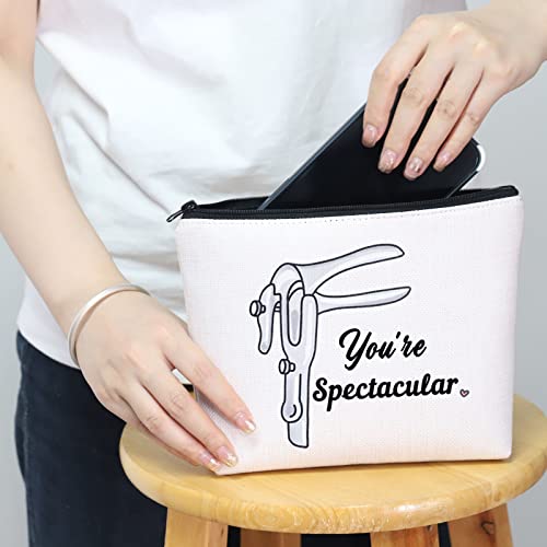 MNIGIU Midwife Survival Kit OBGYN Gift Doula Thank You Gift You're Spectacular Makeup Zipper Pouch Bag for Doctor Nurse (You're Spectacular)