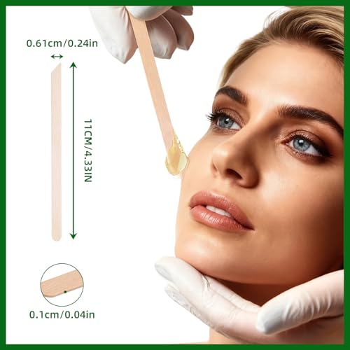 Wooden Wax Sticks for Eyebrow - 600Pcs Small Popsicle Waxing Sticks for Hair Removal & Crafts, Natural Wood Applicators for Brow Shaping, DIY Art Supplies