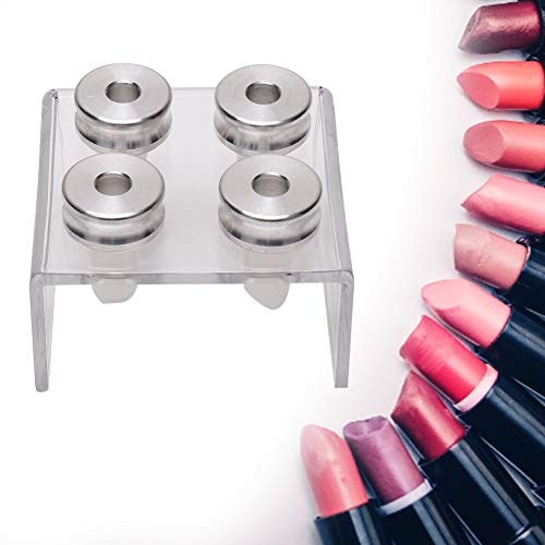 DIY Lipstick Mold, 9mm Handmade Lipstick Mould Lipstick Filling Tube Silicone Lip Balm Mold Crafts Tool(9mm Four Holes)