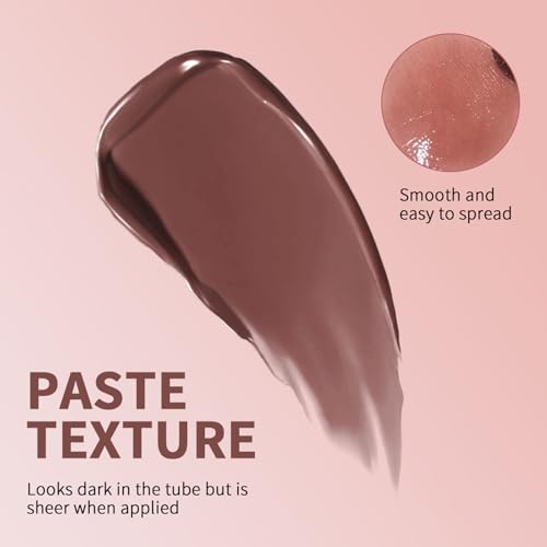 2Pcs Honey Lipstick Tinted Lip Balm Set - Sheer Hydrating & Nourishing Lipstick for All Skin Tones - Moisturizing Lip Color, Richly Pigmented, Long-Lasting Natural Glossy Lip Tint (Nude & Pink)
