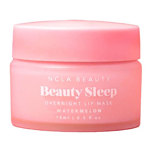 NCLA Beauty Sleep Overnight Lip Mask - Lip Mask for Women - Nourishes and Hydrates with Castor Seed Oil and Shea Butter - Watermelon - 0.5 oz