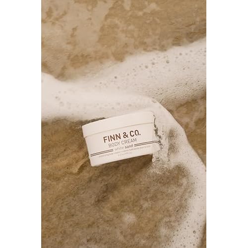 FINN & CO. White Sand Body Cream - Hydrating Moisturizer with Shea Butter, Vitamins A, C & E - Smoothes & Nourishes Skin - Paraben Free, Cruelty Free, Beach Inspired Scent | 6.6 oz