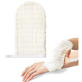 aisen Japan - Handmade Silk Exfoliating Glove with Sericin, Ultra-Gentle Body Wash Mitt for Sensitive Skin, Moisturizing Raw Silk Shower Scrubber, Made in Japan Luxury Bath Gift for Women