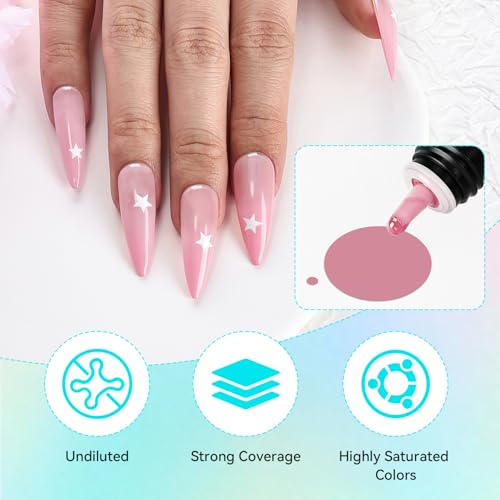 JODSONE 32 Colors Airbrush Gel Nail Polish kit, No Dilution Gel Nail Polish Strong Coverage, Highly Saturated Colors Ideal for at Home Salon Use Girls Gift