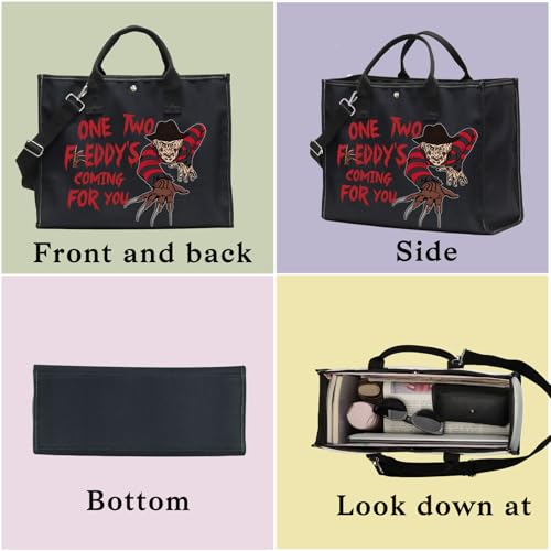 BWWKTOP Night Stalker?? Cosmetic Makeup Bag Horror Killer Inspired Gifts One Two Coming For You Zipper Bag Halloween Party Merch (One Two Freddy BG)