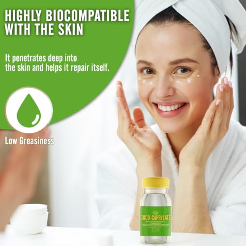 COCO-CAPRYLATE - Liquid - 100 g | 3.52 oz - Emollient - For Formulations and DIY Skin, Body, Face, Personal, Hair Care - Shower Products, Conditioning, Shampoos