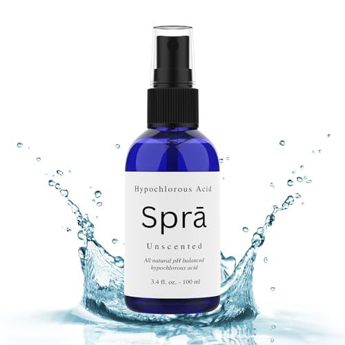 Spra Gentle Hypochlorous Acid Spray | Facial Mist for Acne, Redness Reduction, & Sensitive Skin | Multi-Use for Tattoo Aftercare, Piercings & Skin Relief | TSA Travel Size, Made in USA, 3.4 oz