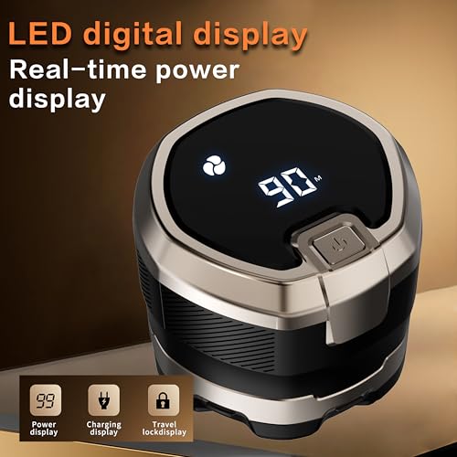 Head Shavers for Bald Men ? Yinicare 7D Rotary Head Shaver, Wet & Dry Waterproof, LED Display, USB-C Fast Charging, Includes 1 Original Replacement Head