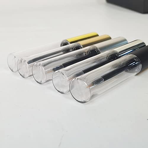 COSIDEA 12PCS Empty plastic Matte Silver 10ml Eyeliner tubes packing Vials Bottle Containe Eyeliner Brush Applicator for DIY Eyelash Growth Oil