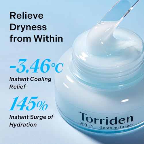Torriden DIVE IN Serum 1.69 fl.oz. + Soothing Cream (Jar) 3.38 fl.oz. | Hyaluronic Acid Care Set | Deep Hydrating Skin Care to Get Glass Skin