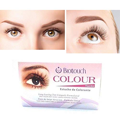 BioTouch Lash & Brow Tint Kit ? Waterproof Eyelash Color, Long-Lasting Dye, Professional At-Home Tinting System (PMU & Microblading Safe) (Brown)