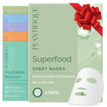 PLANTIFIQUE Superfood Facial Sheet Mask Variety Box 5 Pack ? Face Mask Set with Coconut, Aloe, Vitamin C, Centella & Collagen ? Hydrating & Refreshing ? For All Skin Types