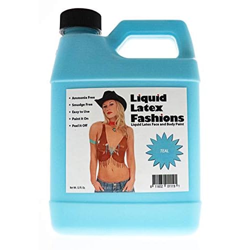 Liquid Latex Fashions Ammonia Free Liquid Latex Body Paint - 32oz Teal