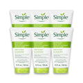 Simple Kind To Skin Moisturizing Face Wash - Facial Cleanser with Vitamin B5 and E - Removes Oil, Dirt, and Other Impurities - Sulfate Free - 6 pc