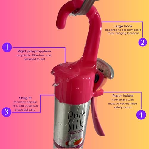 The Original, Reusable, Hanging Shaving Gel Can Accessory Cap with Razor Holder for Women and Men | A Must Have for Storage, Travel, and Rust-Ring Prevention LLC