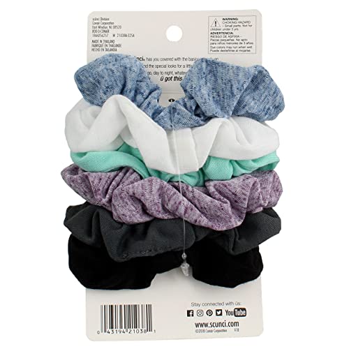 Conair Scunci Hair Twisters No Damage Scrunchies Assorted Colors, 6 pcs