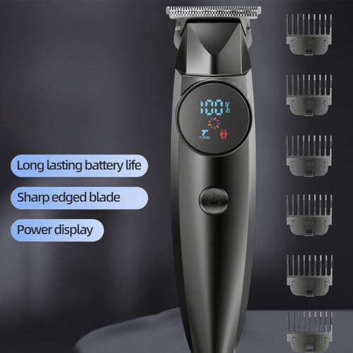 Hair Clippers,Ball Trimmer Pubic Hair Groomer Cordless Rechargeable Hair Clippers with LED Lighting Portable Body Grooming Travel for Him Dad£¨Black£©