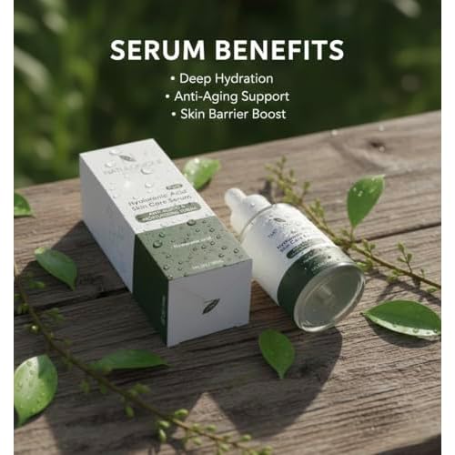 Hyaluronic Acid Serum for Face and Skin, Organic Anti-Aging Face Moisturizer for Fine Lines & Wrinkles ? Vegan and Natural Skincare ? 1oz (30ml) by Natulogique