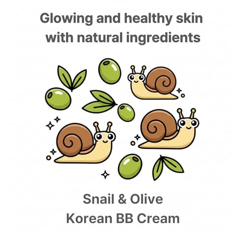 Anjo Snail BB Cream Korean 2 Pack 50ml - Korean BB Cream Professional Skincare - Lightweight, Non-Greasy Mucin Moisturizer - Natural Cover Foundation for Even Skin Tone
