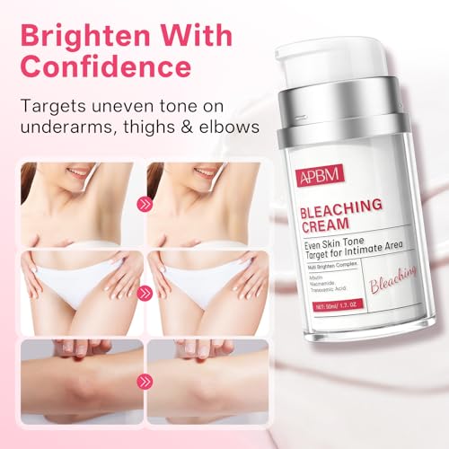 APBM Skin Lightening Cream for Intimate Area with Niacinamide, Arbutin, Tranexamic Acid and Vitamin C, Skin Tone Lightening for Women, Body, Underarm, Knees, Elbows, Inner Thigh, Bikini Areas, 2-Pack