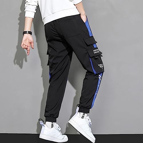 XYXIONGMAO Men's Streetwear Joggers Casual Sports Pants Baggy Casual Techwear Hip Hop Sweatpants Black Cargo Pants for Men