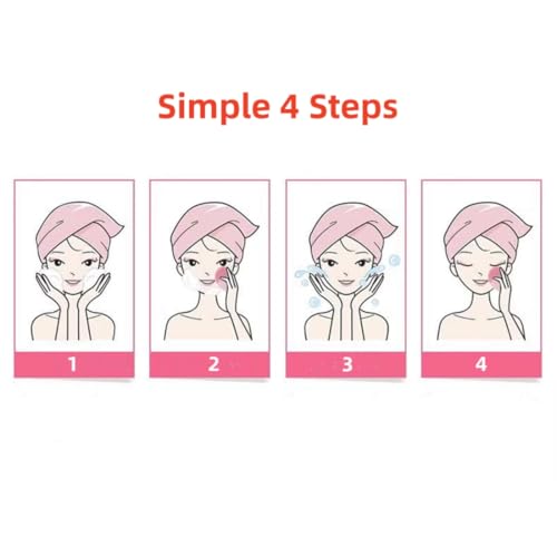 Facial Cleansing Brush | Anti Aging Face Massager | Enhances Absorption of Facial Skin Care Products | for Clean & Healthy Face Care | Simple & Easy | Waterproof (Pink)