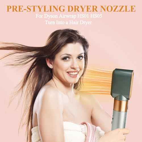 Pre-Styling Dryer Attachment Nozzle Replacement for Dyson Airwrap HS01 HS05 Accessories Part 969759-01,Nickel/Copper