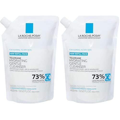 La Roche-Posay Toleriane Hydrating Gentle Face Cleanser, Hydrating Facial Cleanser With Niacinamide + Ceramides, Daily Face Wash For Dry Skin To Normal Skin, Sensitive Skin Tested, Fragrance Free