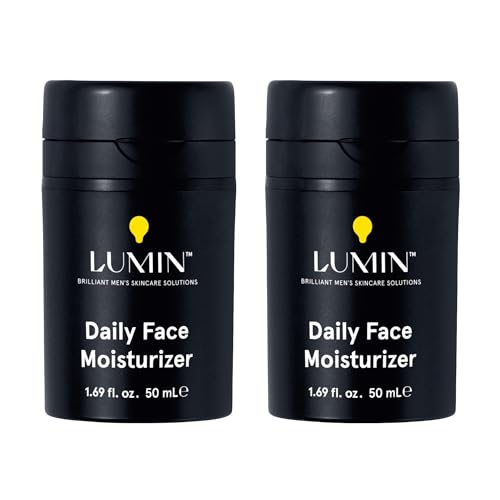 Lumin Daily Face Moisturizer for Men ? Lightweight Hydrating Cream with Niacinamide, Men¡¯s Face Lotion for Normal, Combination & Sensitive Skin, Korean Skincare, Smooth & Nourishing, 50ml, 2 Pack