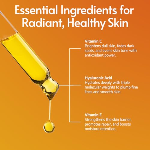 Sylk Vitamin C Serum For Face with Hyaluronic Acid & Vitamin E ? Brightening Serum ? Treatment for Anti Aging, Dark Spots, Tone, Fine Lines & Wrinkles - Microneedling - Korean Skincare - 2 fl oz
