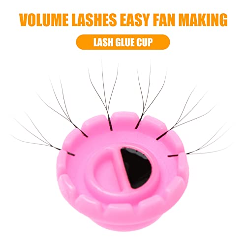 Glue Rings for Lash Extension, 200 PCS Volume Glue Holder, Easy Fan Lashes Ring, Flower Cup for Lash Extension Supplies, Eyelash Extension Rings Holder