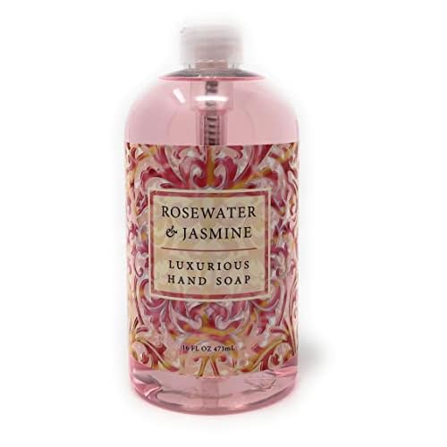 Greenwich Bay Trading Company Luxurious Hand Soap, Rosewater & Jasmine. 16 Fl Oz (R2Y015)