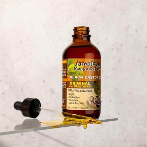 Jamaican Mango & Lime Black Castor Oil ? Hair & Scalp Oil for Locs, Braids, Twists & Natural Hair ? Strengthens, Moisturizes & Promotes Hair Growth (4oz (Pack of 1), Original)
