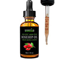 GreenIVe Rosehip Oil Rosa Canina 100% Pure Cold Pressed Virgin Oil Glass Dropper Easy Application (2 Fl Oz)