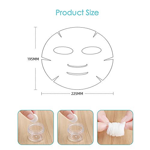100PCS Natural Pure Cotton Dry Compressed Facial Mask Sheet, DIY Facial Skin Care Great for Home and Travel, Disposable Mask Paper, Individually Packaged Like Candy