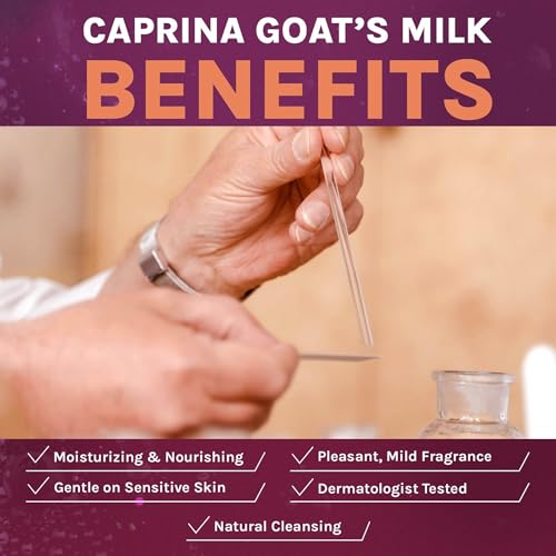 Caprina Fresh Goat¡¯s Milk Bar Soap, FRAGRANCE FREE, 5 oz (141 g), Pack of 1, Moisturizing Goat Milk Soap Bar with Vitamins A, B2, B3