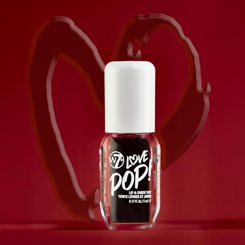 W7 Pop Duo Makeup Set - Love Pop Lip & Cheek Tint + Light Pop Liquid Highlighter - Buildable Colour, Juicy Tint & Glow