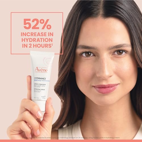 Av?ne Hydrance RICH Hydrating Cream, Daily Face Moisturizer, Soothes feelings of skin tightness & discomfort associated with dryness, Dry skin moisturizer, Non-Comedogenic, 1.3 Oz