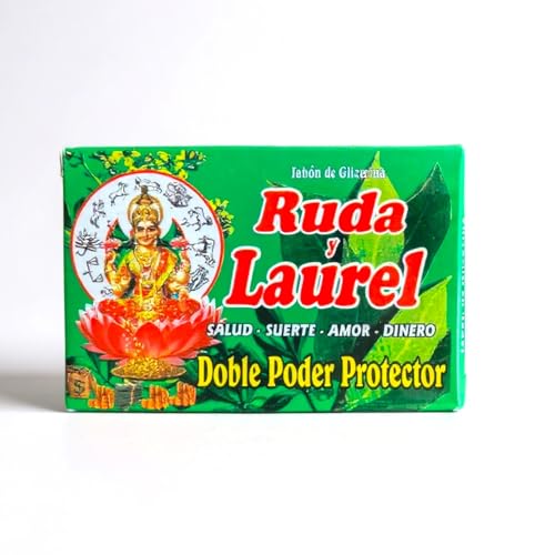 Rue Soap Bar infused with bayleaf, Jabon de ruda y laurel, for wealth, Good luck, love, money and happiness, Spiritual Bath bar soap