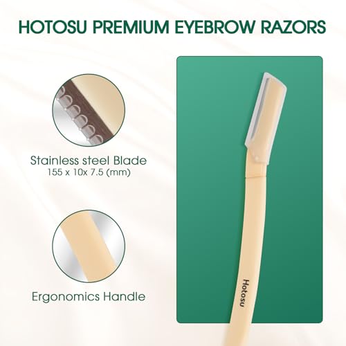 Face Razors for Women & Men Face Hair, Dermaplane Razor with Protective Cap, Womens Facial Razor for Peach Fuzz & Eyebrow Grooming, Ideal Travel Friendly Gift - 9pcs