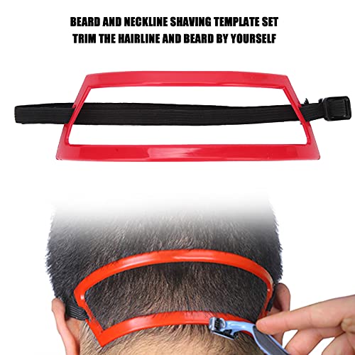 Neckline Shaving Template, PP Fixed Neck Hair Trimming Tools, Elastic Adjustment Hair Trimming Guide Template, Portable Hairline Shaping Hair Trimming Assistance Tools