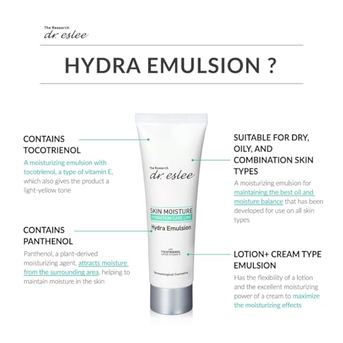 Hydra Emulsion 80ml | Mild Face Lotion + Cream for Sensitive and All Skin Types | Dermatological Hydrating Moisturizer | Non-Sticky Finish with Tocotrienol & Panthenol | Korean Skin Care