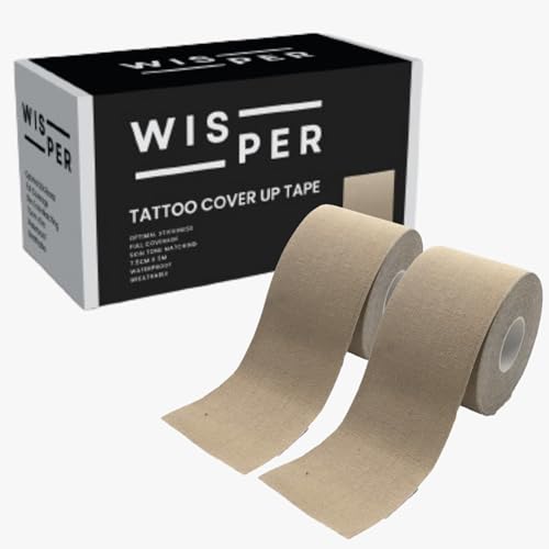 Tattoo Cover Up Tape | Perfectly Sticky & Full Coverage| 7.5 cm x 9 m |Waterproof & Breathable | Ultra Thin, Ideal for Covering Big Tattoos (light)