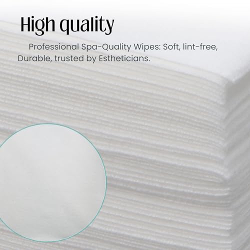 4x4 Biodegradable Esthetic Wipes 4 ply 200 per Pack Smooth Finish 100% Natural Rayon Recyclable Facial towelette