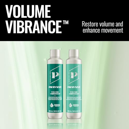 PRAVANA Volume Vibrance Conditioner | Adds Lightweight Volume, Lift & Fullness | For Fine, Color Treated Hair | Strengthens, Thickens, Reduces Breakage | Chromasilk Enhances Shine & Protection | Vegan