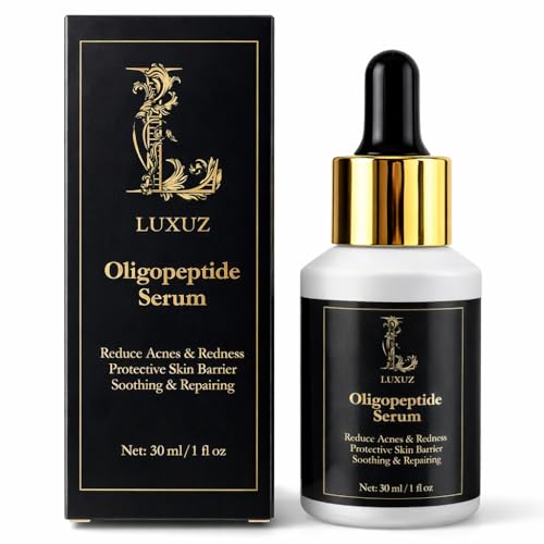 LUXUZ Oligopeptide Facial Serum for Acne Removal, Dark Spot Corrector & Skin Repair ? Post Acne Marks Fading, Glass Skin Brightening Serum with Peptides & Niacinamide ? Non-Comedogenic, 1.0 fl oz