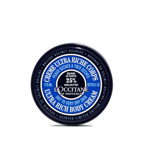 L¡¯Occitane Shea Butter Ultra Rich Body Cream, Nourishing Moisturizer for Dry, Sensitive Skin, Fast Absorbing, Refillable, Vegan Skincare, Light Scent