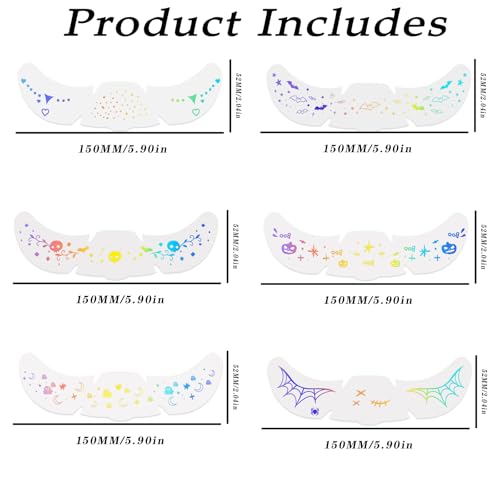 Holographic Face and Body Glitter Tattoo, Gold Glow Star Sparkles, Festival Makeup Accessories