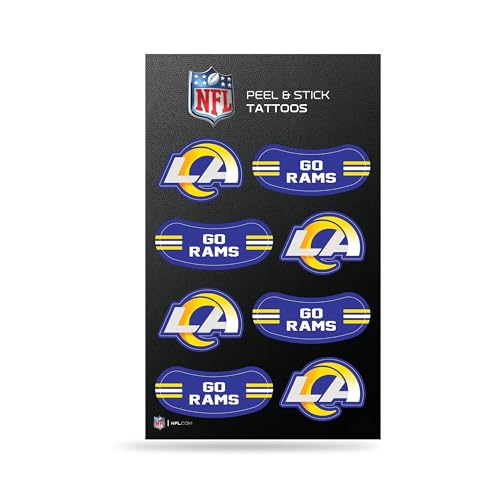 Rico Industries NFL Footbal Peel & Stick Temporary Tattoos - Eye Black - Game Day Approved!